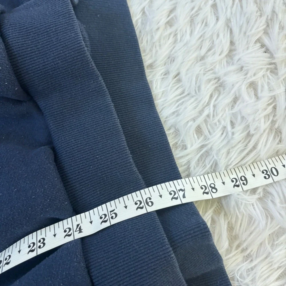 Alo Yoga Accolade Hoodie Size Large Navy Blue Heavyweight Pullover Sweatshirt